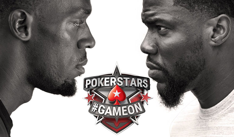 pokerstars gameon challenge between kevin hart and usain bolt