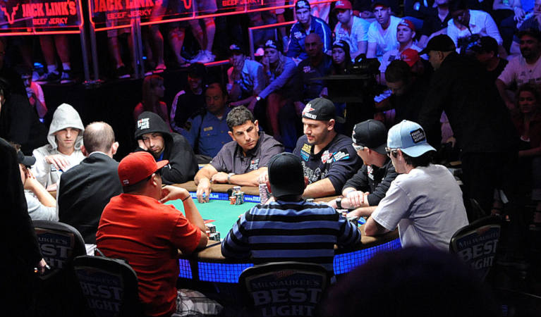 A shot of one of the WSOPE events.