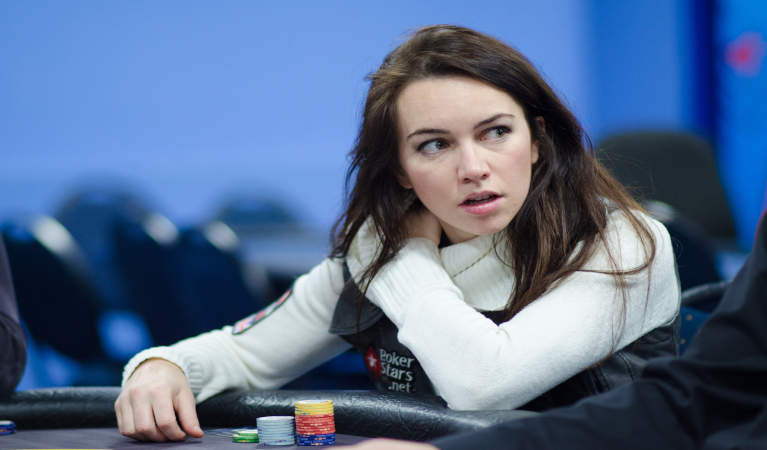 Liv Boeree at a game of poker.