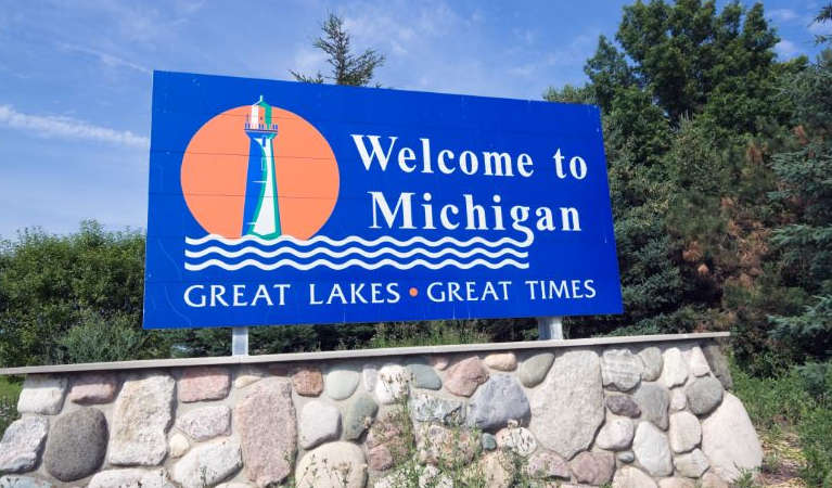 Michigan's Welcome Sign