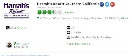 California Live Poker Rooms