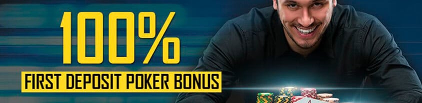 100% first deposit poker bonus