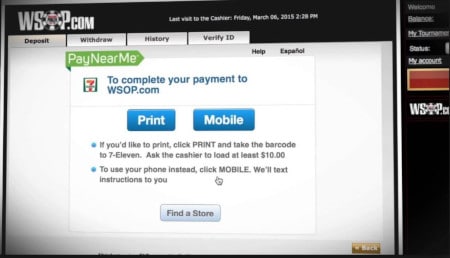 wsop payment screen