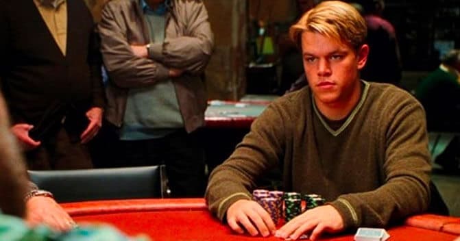 A lone Matt Damon plays the casino odds.