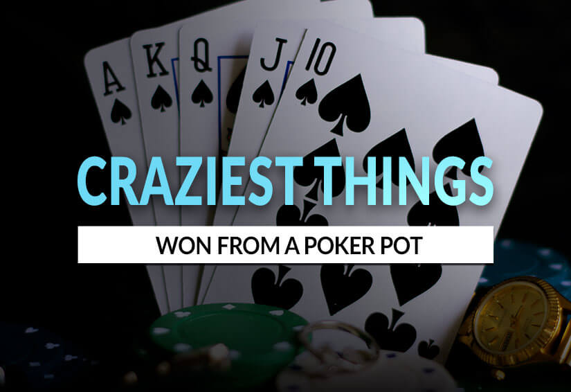 image of crazy things won in a poker pot