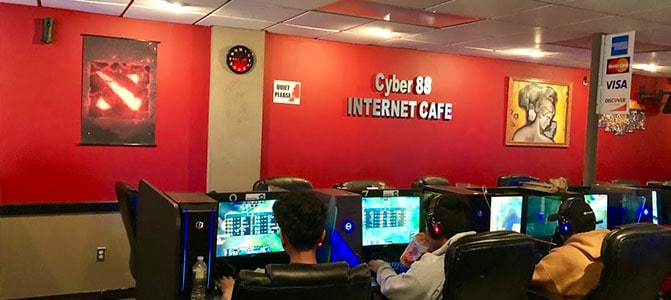 cyber 88 internet cafe inside view
