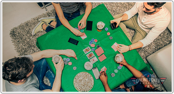 Image of Friends around a Table playing poker