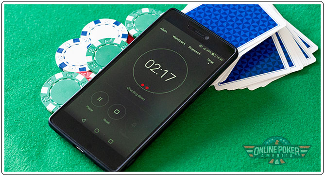 Image of phone timer for home poker games