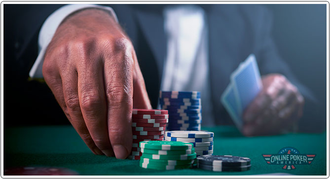 Player placing a straddle bet