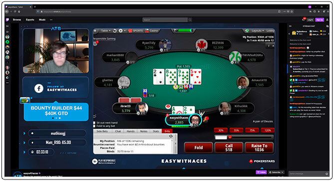 Image of Twitch Poker Streamer Easy With Aces