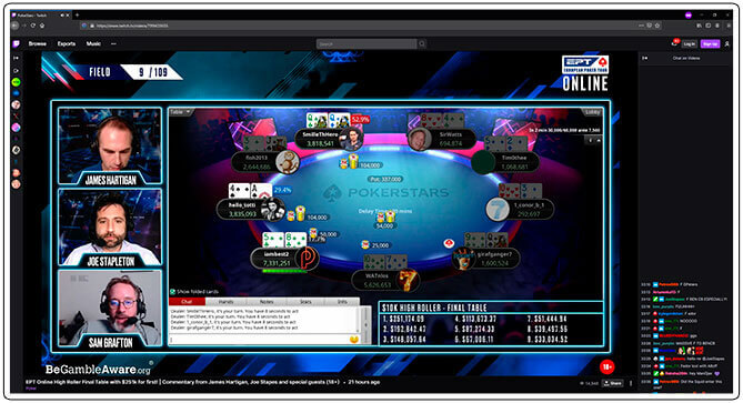 Image of Twitch Poker Tournament Channel Poker Stars