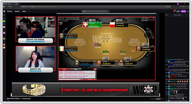 Image of Twitch Poker Tournament Channel WSOP