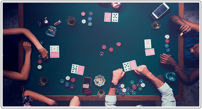 Image of UTG poker player at a poker table